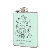 Inspirationshilfende Vinyl-Wrap Flachmann (Links)