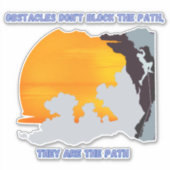 Inspirationshindernisse auf dem Weg Vinyl Aufkleber (Vorderseite)