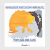 Inspirationshindernisse auf dem Weg Vinyl Aufkleber (Blatt)