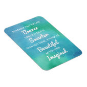 Inspirationshinweise auf blauem Aquarellhintergrun Magnet (Rechte Seite)