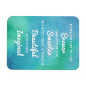 Inspirationshinweise auf blauem Aquarellhintergrun Magnet (Horizontal)