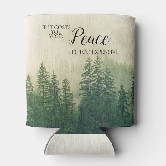 Inspirationshisty Foggy Mountains Forest Peace Dosenkühler (Rückseite)