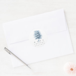 Inspirationshöhe sprießt ewiger Vintager Baum Runder Aufkleber