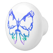 Inspirationshyoga-Posen Schmetterling Neue Anfänge Keramikknauf (Rechts)