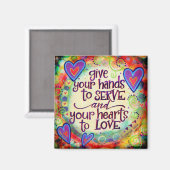Inspirationsinspirierende Ankurbelung von Handwört Magnet (Vorderseite/Rückseite)