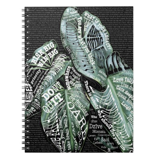 Inspirationsinterne Motivierend zweisprachige LIFE Notizblock (Vorderseite)