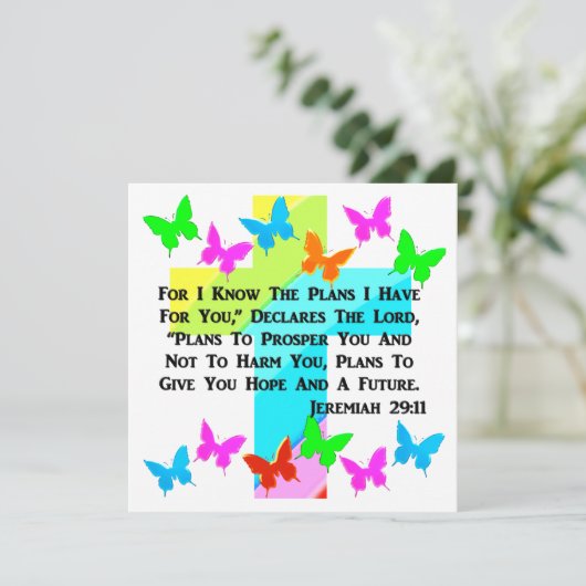 INSPIRATIONSJEREMIAH 29:11 CHRISTLICH EINLADUNG (Stehend Vorderseite)