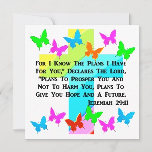 INSPIRATIONSJEREMIAH 29:11 CHRISTLICH EINLADUNG (Vorderseite)