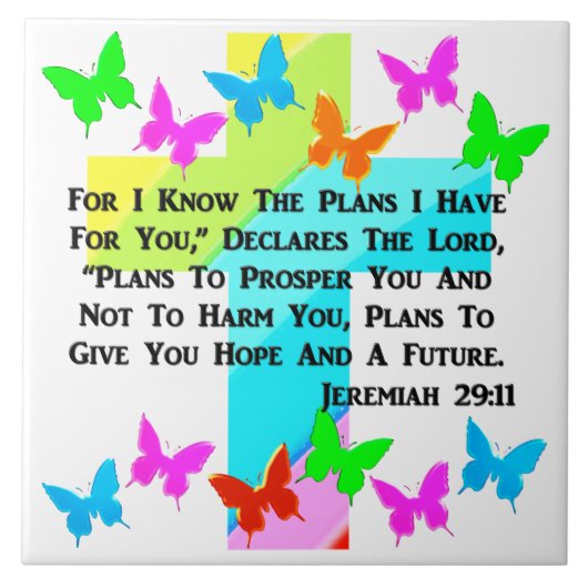 INSPIRATIONSJEREMIAH 29:11 CHRISTLICH FLIESE (Vorderseite)