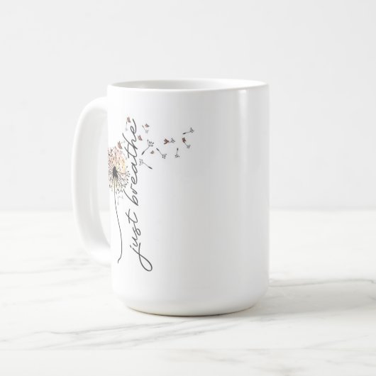 Inspirationskaffee-Tasse - Atmen Kaffeetasse (Vorderseite Links)