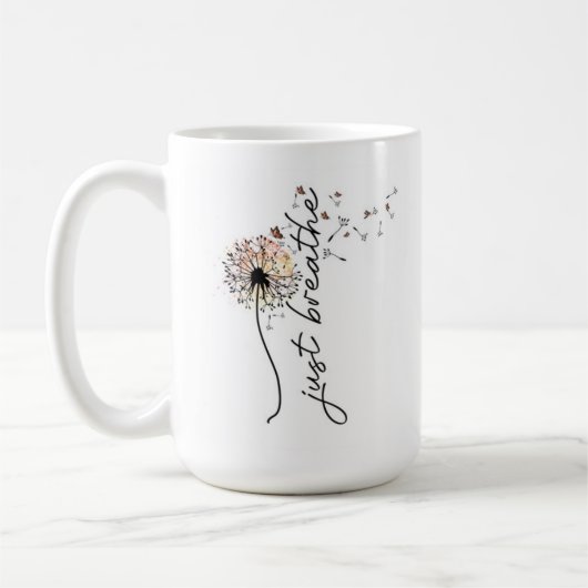 Inspirationskaffee-Tasse - Atmen Kaffeetasse (Links)