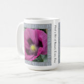Inspirationskaffee-Tasse mit Magenta Poppies Kaffeetasse (Vorderseite Links)