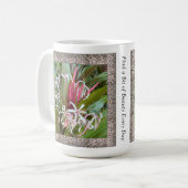 Inspirationskaffee-Tasse mit rosa Lilien Kaffeetasse (Vorderseite Links)