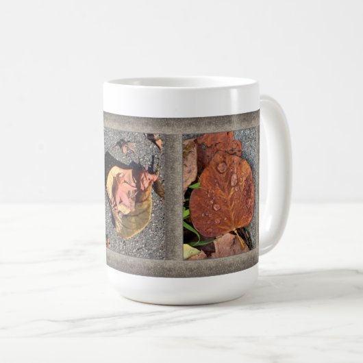 Inspirationskaffee-Tasse mit Winter-Blätter 1 Kaffeetasse (VorderseiteRechts)