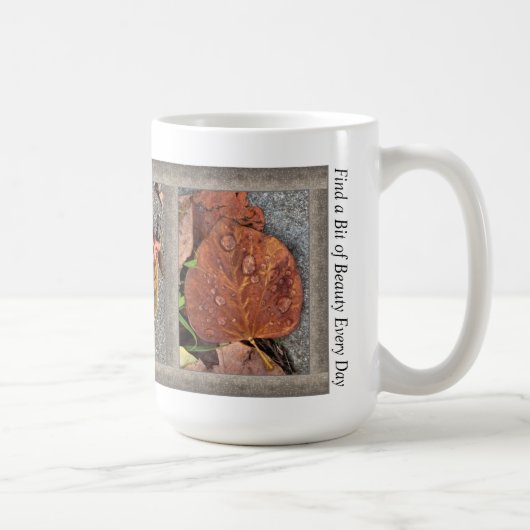 Inspirationskaffee-Tasse mit Winter-Blätter 1 Kaffeetasse (Rechts)