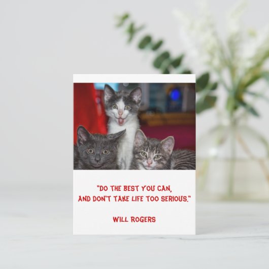 Inspirationskarte "Das Beste tun" 1 - Postkarte (Stehend Vorderseite)