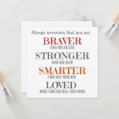 Inspirationskarte für Tochter Karte (Vorderseite/Rückseite Beispiel)