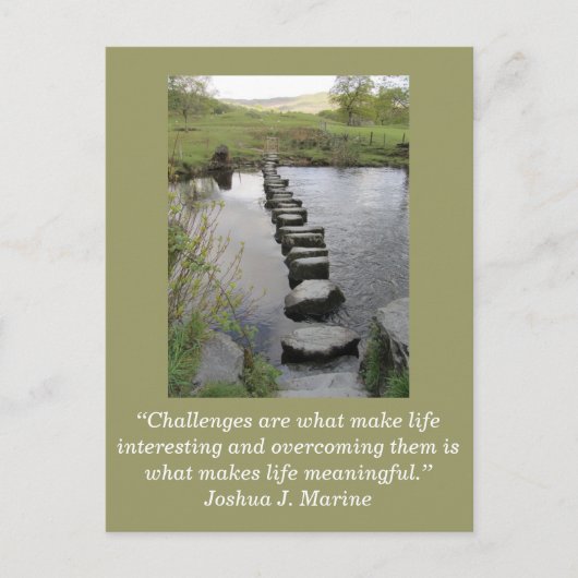 Inspirationskarte; Herausforderung 1 - Postkarte (Vorderseite)