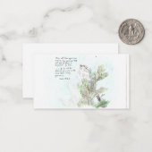 Inspirationskarte mit Vogel Mitteilungskarte (Vorderseite/Rückseite Beispiel)