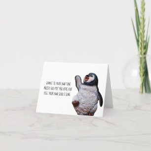 Inspirationskarte - Pinguin Haiku Karte