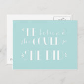 Inspirationskarte - "Sie glaubte" Postkarte (Vorne/Hinten)