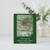 Inspirationskarte. Zitat von Roosevelt Postkarte (Stehend Vorderseite)