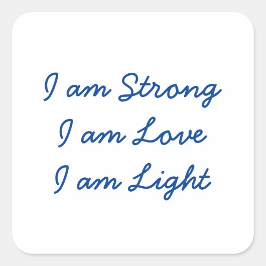 Inspirationskleber Quadratischer Aufkleber (Vorderseite)