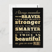 Inspirationskunst - Dr. Zitat Postkarte (Vorne/Hinten)