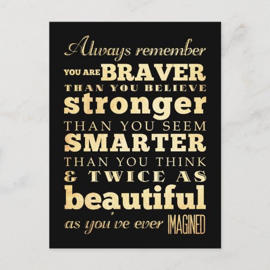 Inspirationskunst - Dr. Zitat Postkarte (Vorderseite)