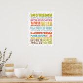 Inspirationskunst - Hundeweisheit. Poster (Küche)
