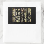 Inspirationskunst - Liebe einander. Rechteckiger Aufkleber (Tasche)