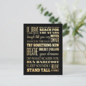 Inspirationskunst - Traum hoch. Postkarte (Stehend Vorderseite)