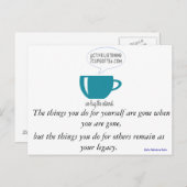 Inspirationskurskarte | 7 Teerassen (#2) Postkarte (Vorne/Hinten)