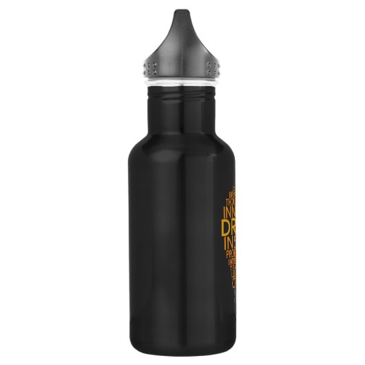 Inspirationslampe Edelstahlflasche (Links)