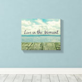 Inspirationsleben im Moment Zitat Leinwanddruck (Insitu (Holzboden))