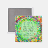 Inspirationsleben verwirrt Zitat Hübsches Herz Magnet (Vorderseite/Rückseite)