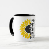 Inspirationslehrer/Sonnenblumen-Tasse Tasse (Vorderseite Links)