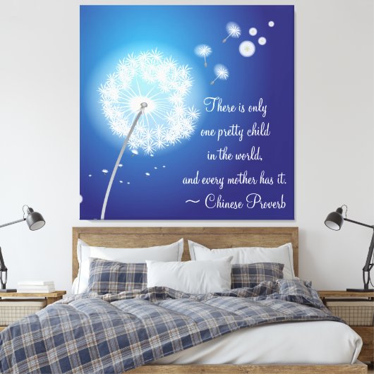 Inspirationsleuchter für überzogene Canvas Leinwanddruck (Insitu (Schlafzimmer))