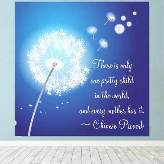 Inspirationsleuchter für überzogene Canvas Leinwanddruck (Insitu (Holzboden))