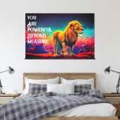 Inspirationslion Mächtig jenseits von Messziffer Leinwanddruck (Insitu (Schlafzimmer))