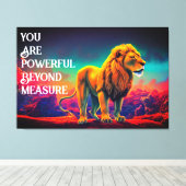 Inspirationslion Mächtig jenseits von Messziffer Leinwanddruck (Insitu (Holzboden))