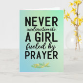 Inspirationsmädchen mit Gebet Karte (Gelbe Blume)