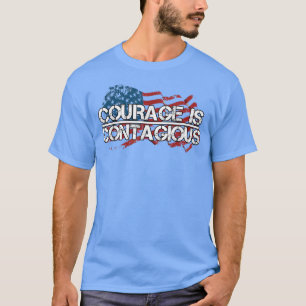 Inspirationsmotivation Courage ist ansteckend USA T-Shirt