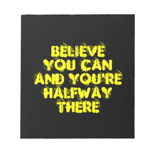 Inspirationsmotivation Positive Erfolgsquoten Notizblock (Vorderseite)