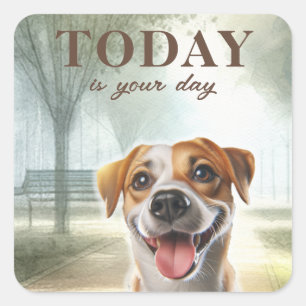 Inspirationsmotivation Quadratischer Aufkleber