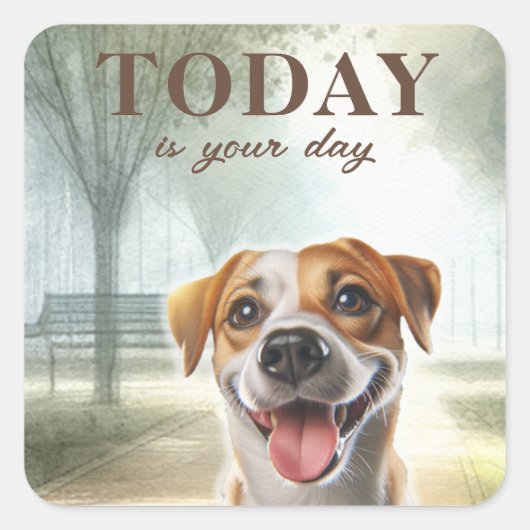 Inspirationsmotivation Quadratischer Aufkleber (Vorderseite)