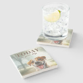 Inspirationsmotivation Steinuntersetzer (Seitenansicht)