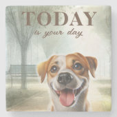 Inspirationsmotivation Steinuntersetzer (Vorderseite)