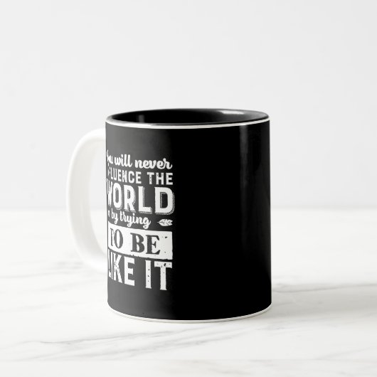 Inspirationsmotivation Zitat immer Sie selbst sein Zweifarbige Tasse (Vorderseite Links)