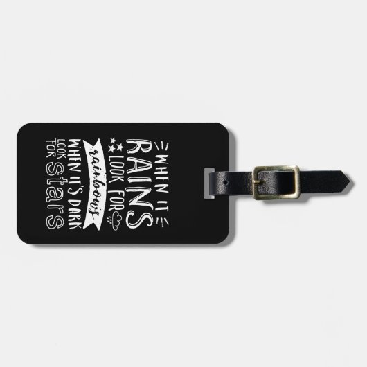 Inspirationsmotivation Zitat positiv denken Gepäckanhänger (Vorderseite horizontal)